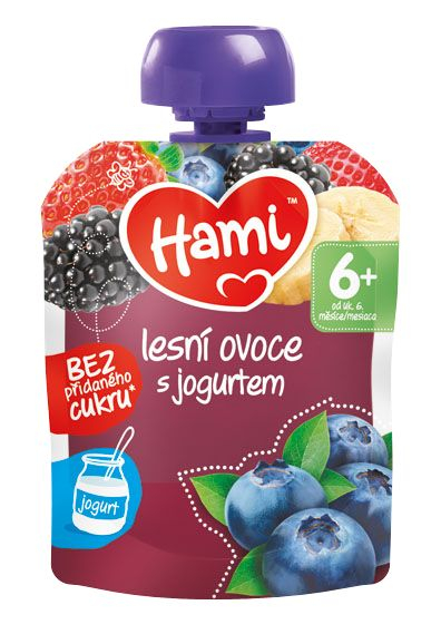 Hami Ovocná kapsička lesní ovoce s jogurtem 6x90 g Hami