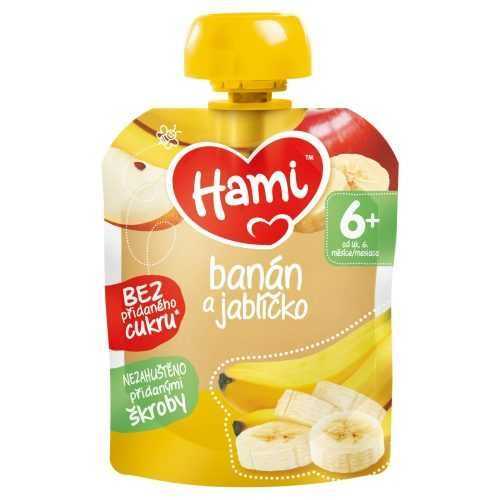 Hami Příkrm ovocná kapsička Jablíčko a banán 90 g Hami