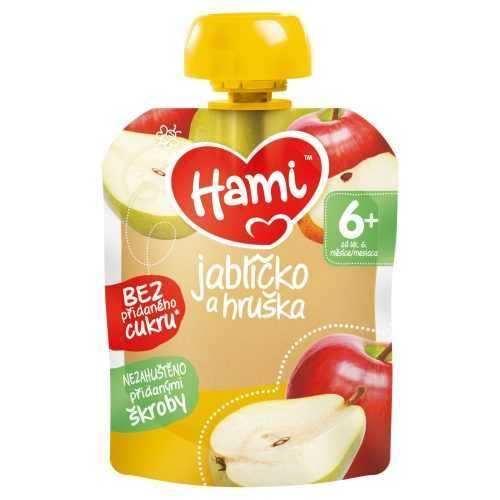 Hami Příkrm ovocná kapsička Jablíčko a hruška 90 g Hami