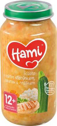 Hami Rizoto s krůtím cuketou a hráškem 12+ masozeleninový příkrm 250 g Hami