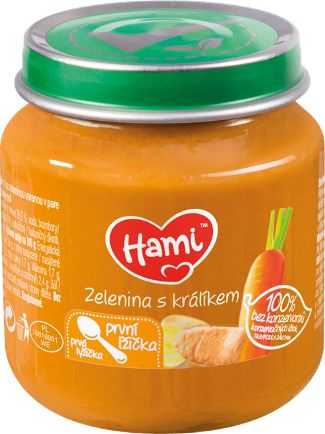 Hami Zelenina s králíkem 4m+ 125 g Hami