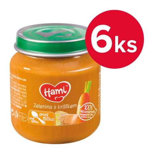 Hami Zelenina s králíkem 4m+ 6x125 g Hami