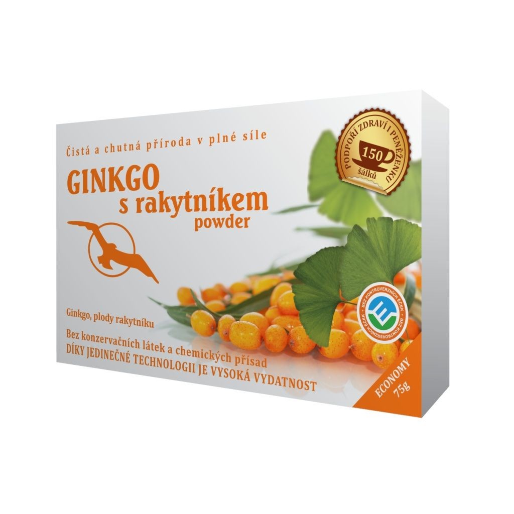 Hannasaki Ginkgo s rakytníkem powder sypaný čaj 75 g Hannasaki