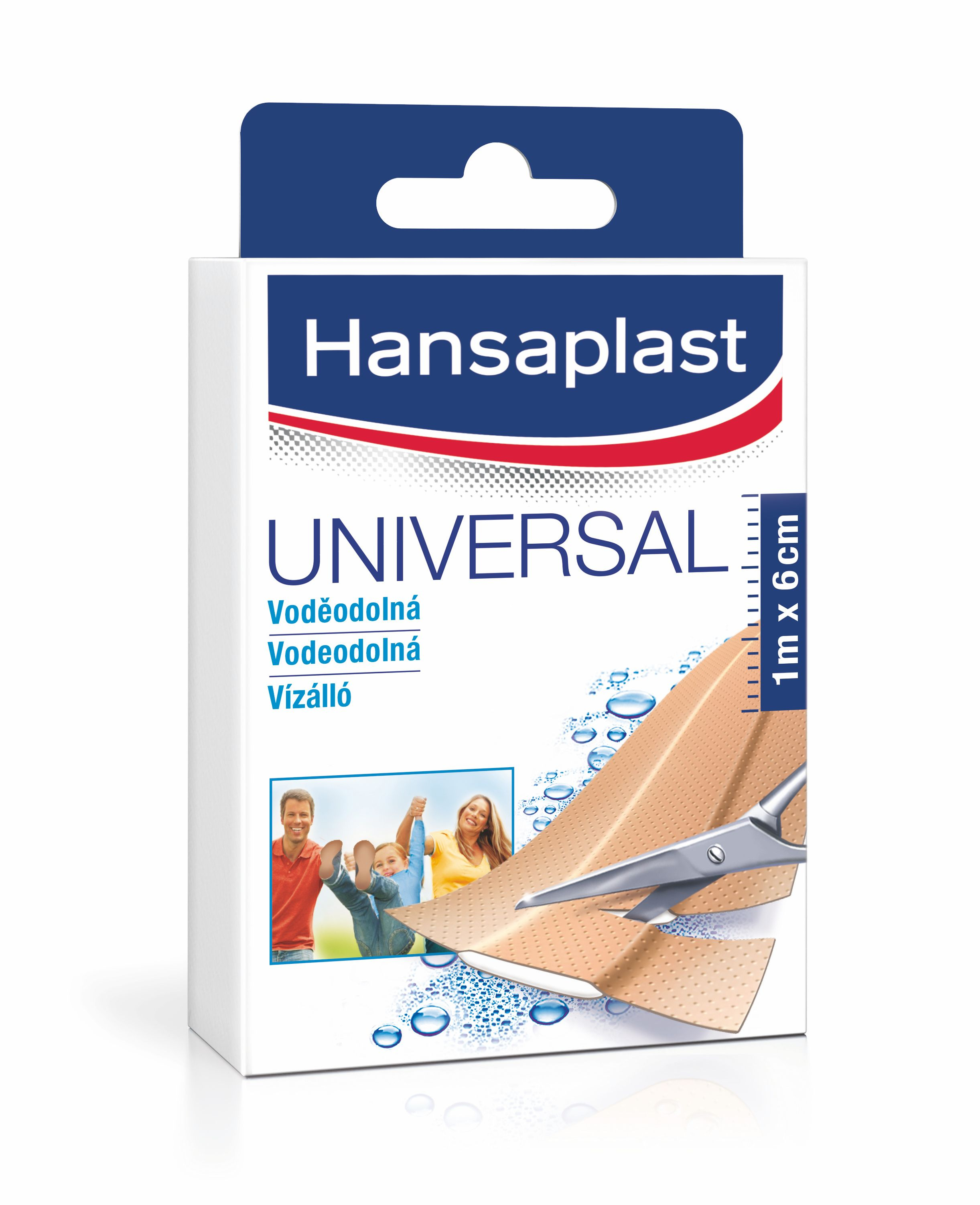Hansaplast Universal 1 m x 6 cm voděodolná náplast 1 ks Hansaplast
