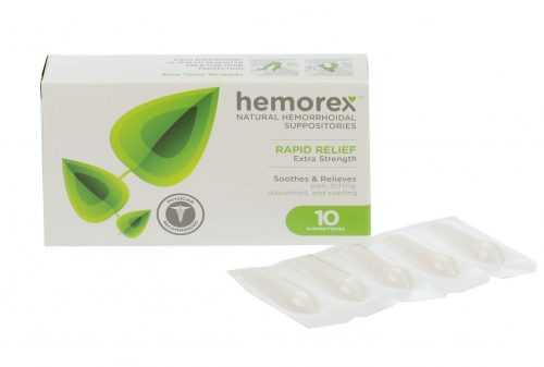 Hemorex Přírodní čípky na hemoroidy 10 ks Hemorex