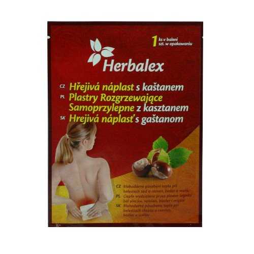 Herbalex Hřejivá náplast s kaštanem 1 ks Herbalex