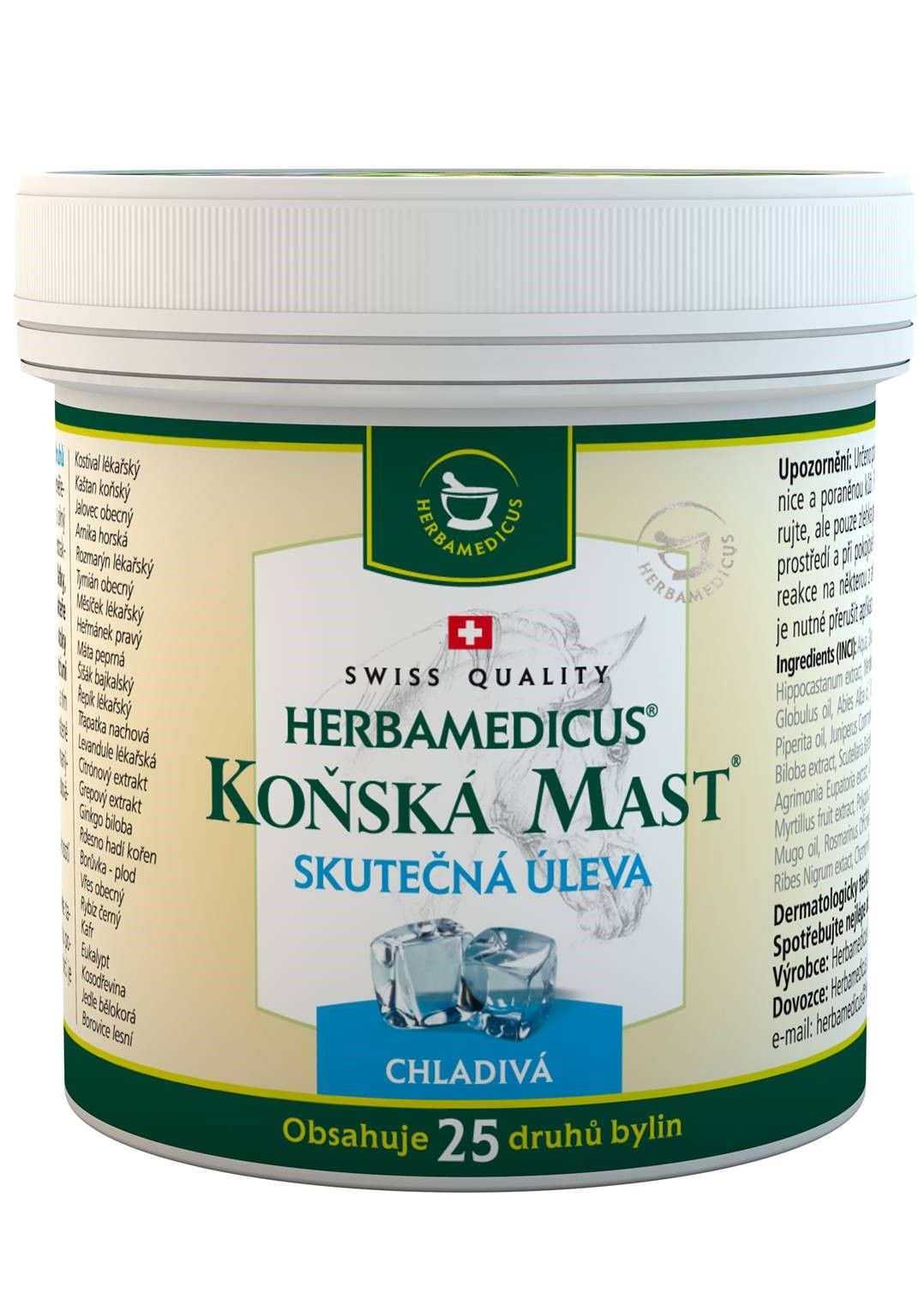 Herbamedicus Koňská mast chladivá 500 ml Herbamedicus