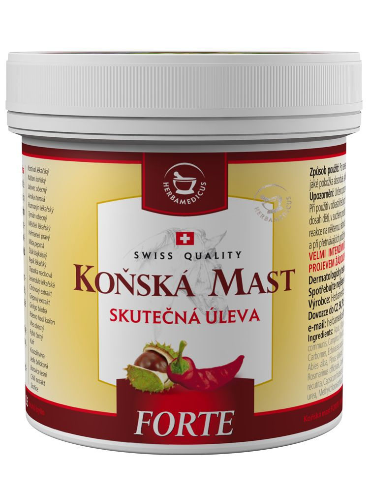 Herbamedicus Koňská mast hřejivá FORTE 250 ml Herbamedicus