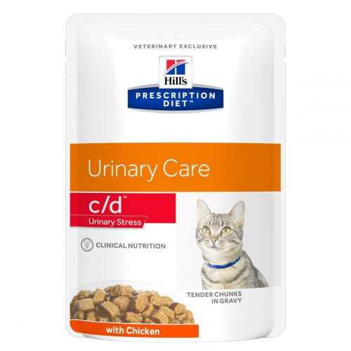 Hill's PD c/d Urinary Stress Krmivo pro kočky s kuřetem 12x85 g Hill's
