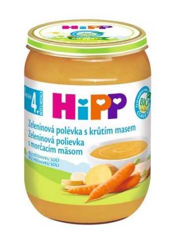 Hipp BABY MENU BIO Polévka zeleninová s krůtím masem 190 g Hipp