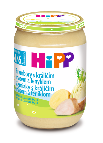 Hipp BABY MENU Brambory s králičím masem a fenyklem 190 g Hipp