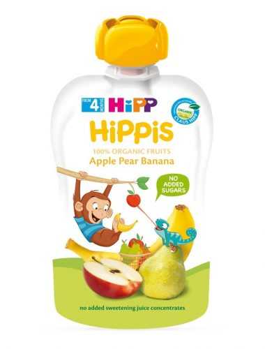 Hipp BIO 100% ovoce jablko-hruška-banán 100 g Hipp