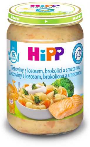Hipp DĚTSKÉ MENU BIO Těstoviny s lososem