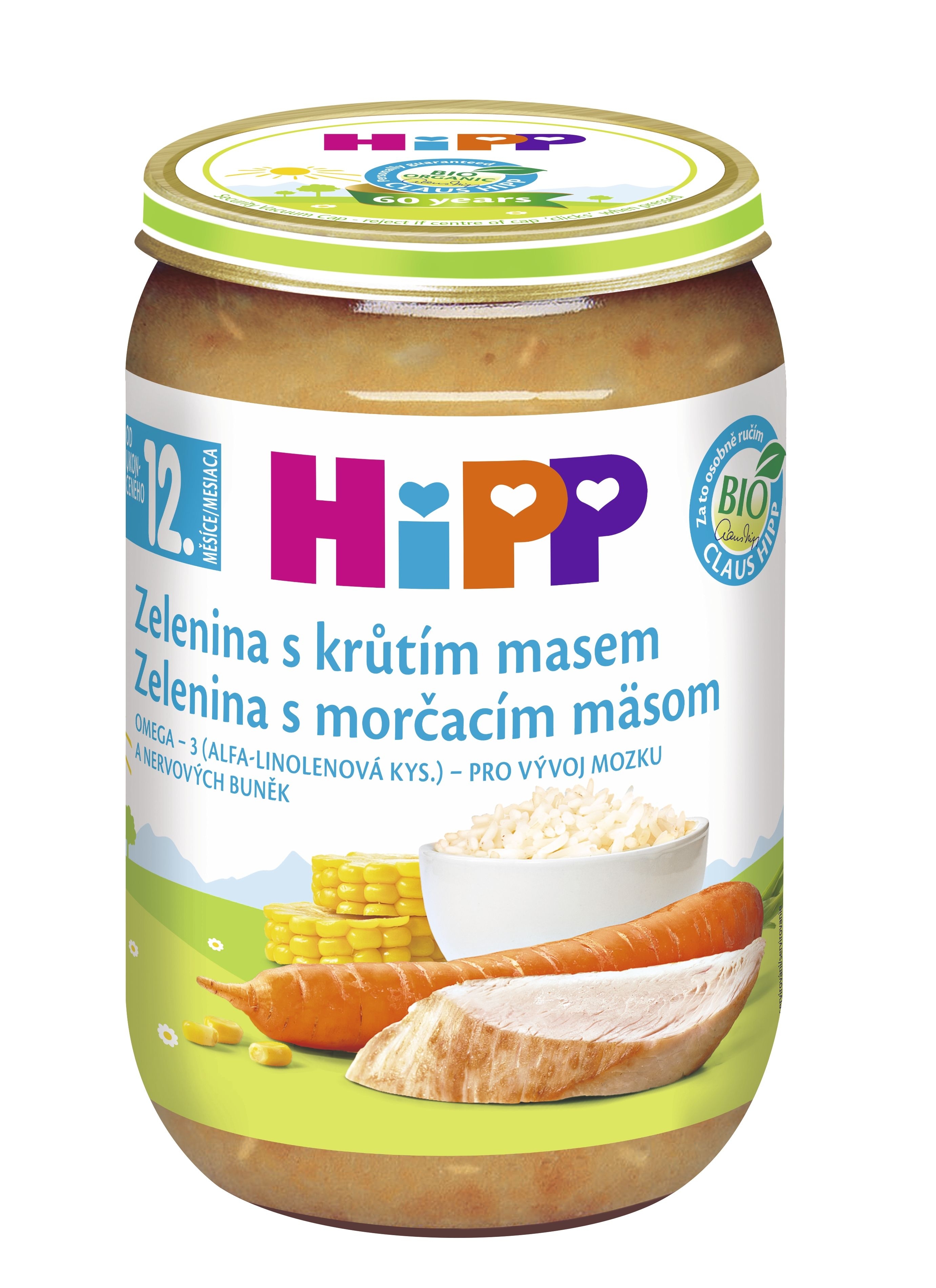 Hipp DĚTSKÉ MENU BIO Zelenina s krůtím masem 220 g Hipp