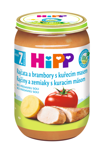 Hipp JUNIOR MENU BIO Rajčata a brambory s kuřecím masem 220 g Hipp