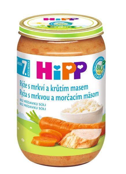 Hipp JUNIOR MENU BIO Rýže s mrkví a krůtím masem 220 g Hipp