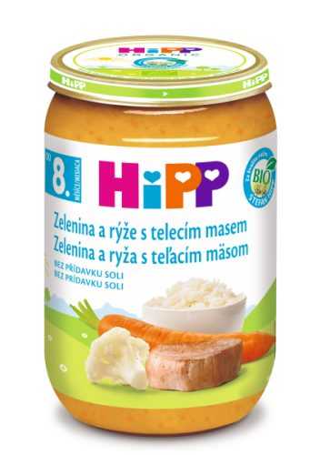 Hipp JUNIOR MENU BIO Zelenina s rýží a telecím masem 220 g Hipp