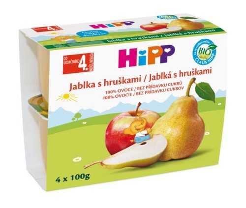 Hipp OVOCE 100% BIO Jablka s hruškami 4x100 g Hipp