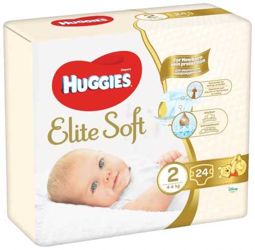 Huggies Elite Soft 2 4-6 kg dětské pleny 24 ks Huggies