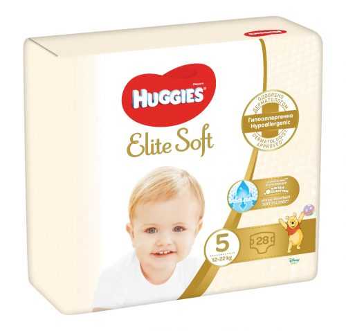 Huggies Elite Soft 5 12-22 kg dětské pleny 28 ks Huggies