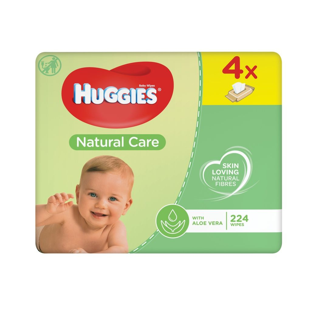Huggies Natural Care vlhčené ubrousky 4x56 ks Huggies