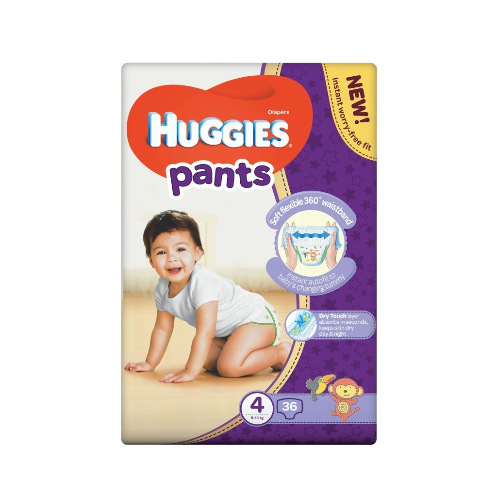 Huggies Pants Jumbo vel.4 9-14 kg plenkové kalhotky 36 ks Huggies