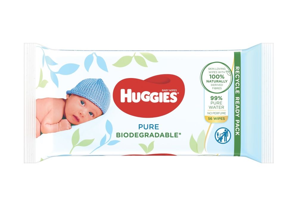 Huggies Pure Biodegradable vlhčené ubrousky 56 ks Huggies