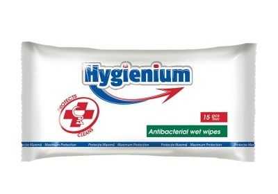 Hygienium Antibakteriální vlhčené ubrousky 15 ks Hygienium