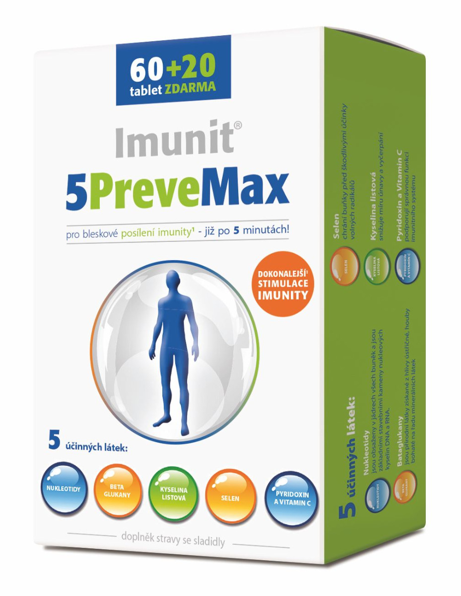 Imunit 5PreveMax nukleotidy + betaglukan 60+20 tablet Imunit