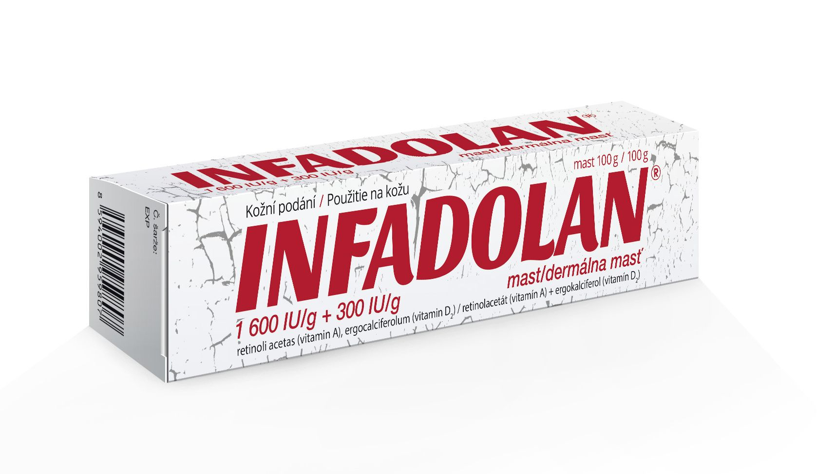 Infadolan 1600 IU/g + 300 IU/g mast 100 g Infadolan