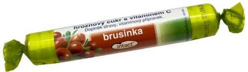 Intact Hroznový cukr s vitaminem C brusinka rolička 40 g Intact