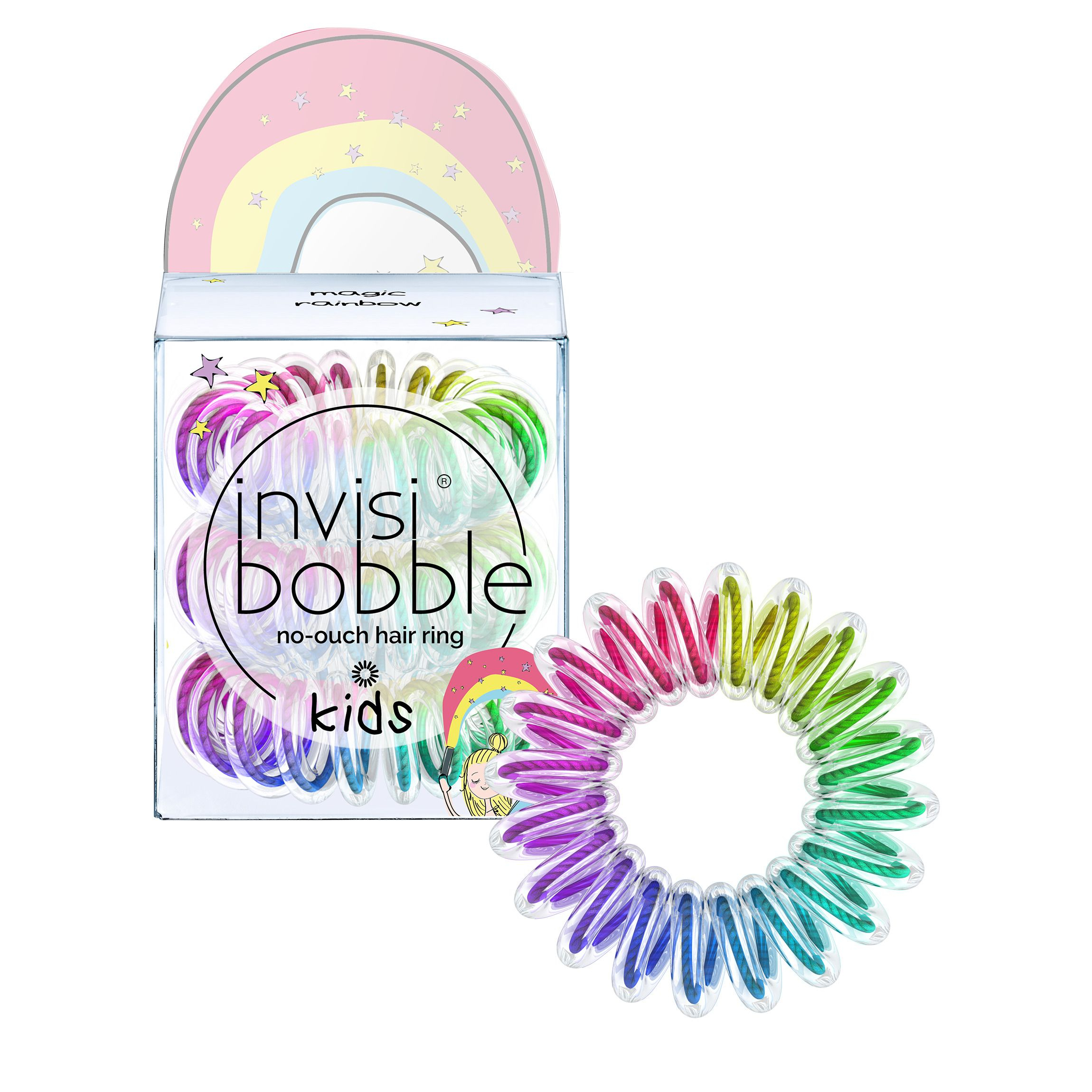 Invisibobble KIDS Magic Rainbow gumička do vlasů 3 ks Invisibobble