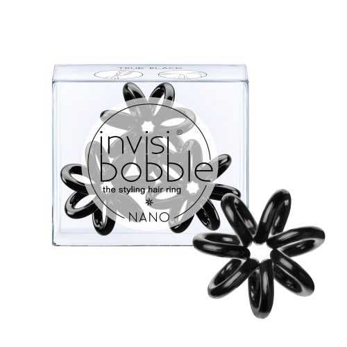 Invisibobble Nano True Black gumička do vlasů 3 ks Invisibobble