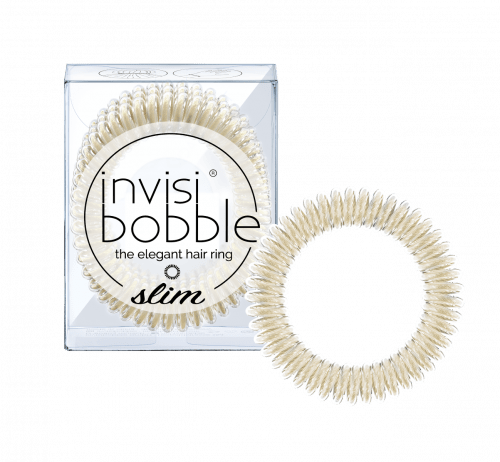 Invisibobble SLIM Stay Gold gumička do vlasů 3 ks Invisibobble