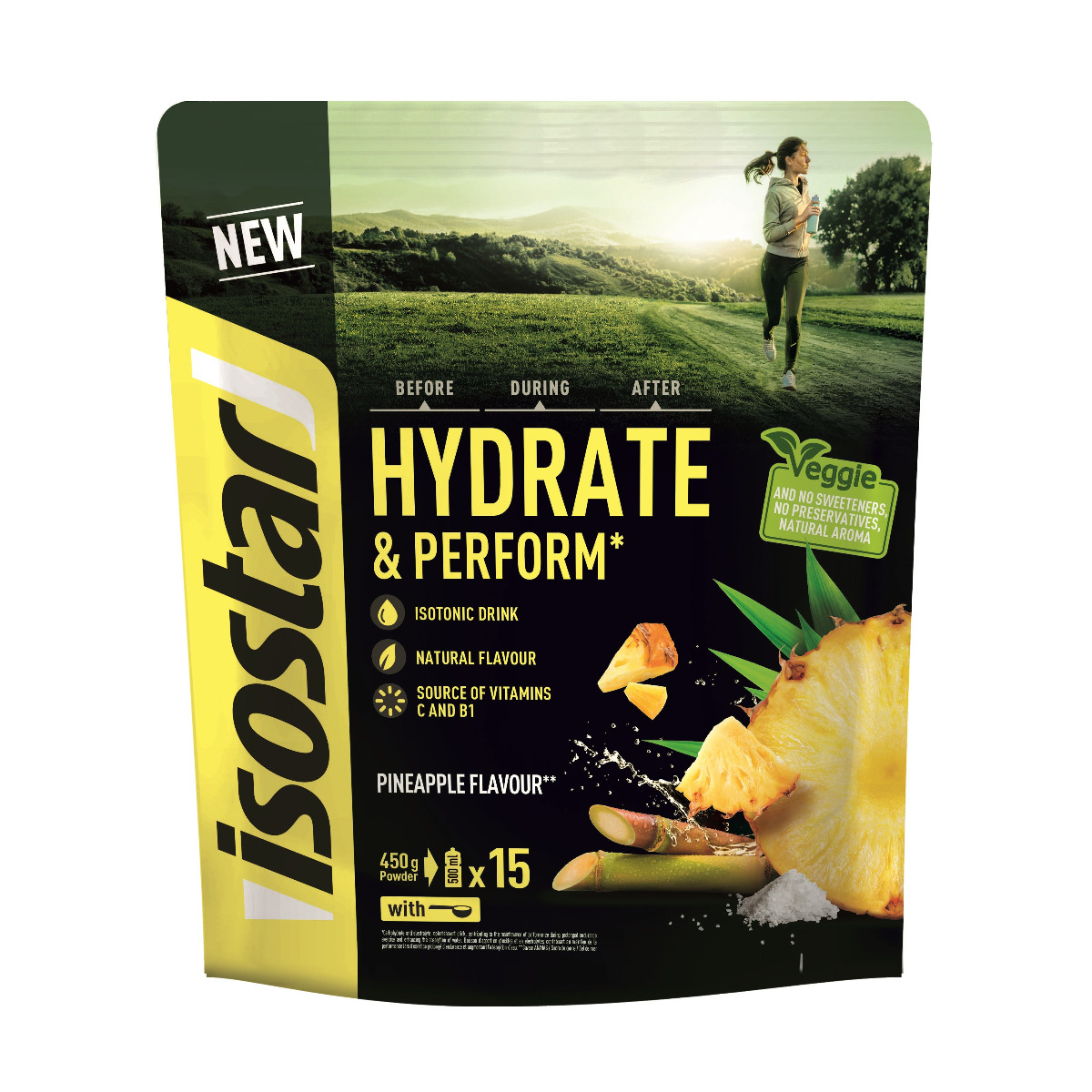 Isostar Hydrate & Perform ananas isotonický práškový nápoj 450 g Isostar