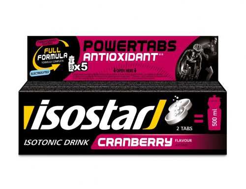 Isostar Powertabs brusinka 10 šumivých tablet Isostar