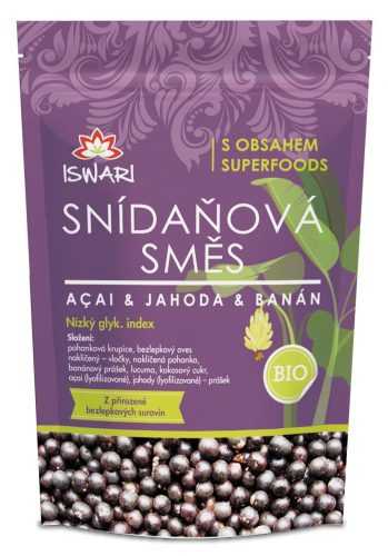 Iswari BIO Snídaňová směs acai-jahoda-banán 300 g Iswari