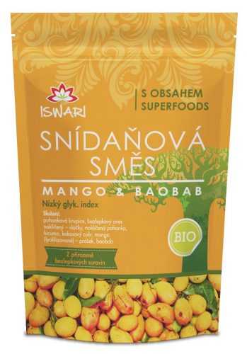 Iswari BIO Snídaňová směs mango-baobab 300 g Iswari