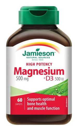 Jamieson Hořčík 500 mg s vitaminem D3 500 IU 60 tablet Jamieson