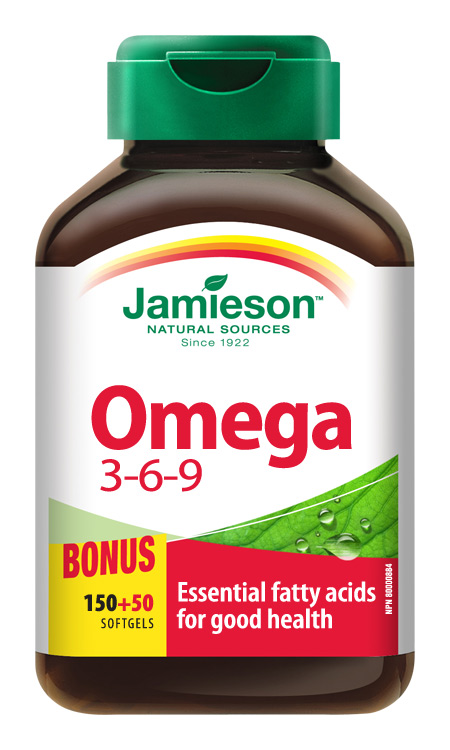 Jamieson Omega 3-6-9 1200 mg 150+50 tobolek Jamieson