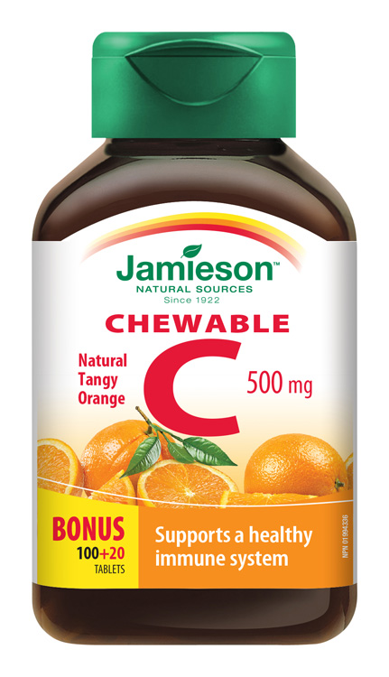 Jamieson Vitamin C 500 mg pomeranč 120 cucacích tablet Jamieson