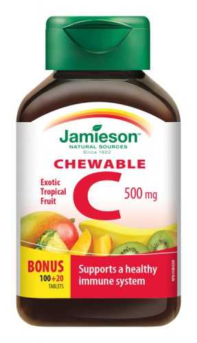 Jamieson Vitamín C 500 mg tropické ovoce 120 cucacích tablet Jamieson