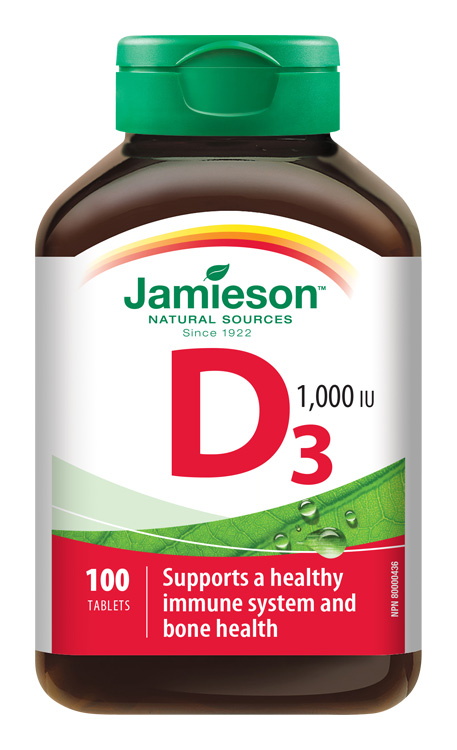 Jamieson Vitamin D3 1000 IU 100 tablet Jamieson