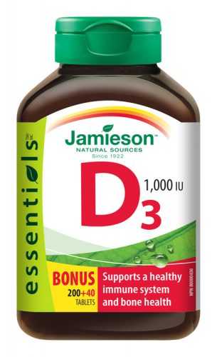 Jamieson Vitamín D3 1000 IU 240 tablet Jamieson