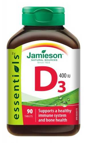Jamieson Vitamín D3 400 IU 90 tablet Jamieson