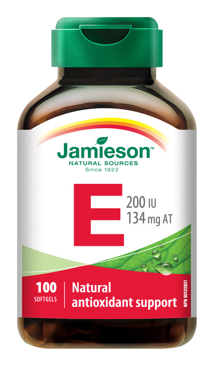 Jamieson Vitamín E 200 IU 100 kapslí Jamieson