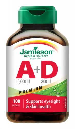 Jamieson Vitamíny A+D Premium 10 000/800 IU 100 kapslí Jamieson
