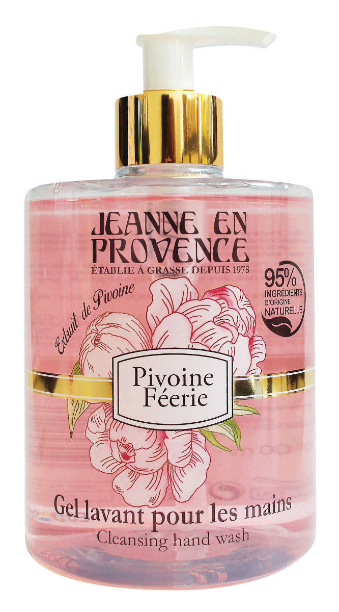 Jeanne en Provence Mycí gel na ruce Pivoňková víla 500 ml Jeanne en Provence