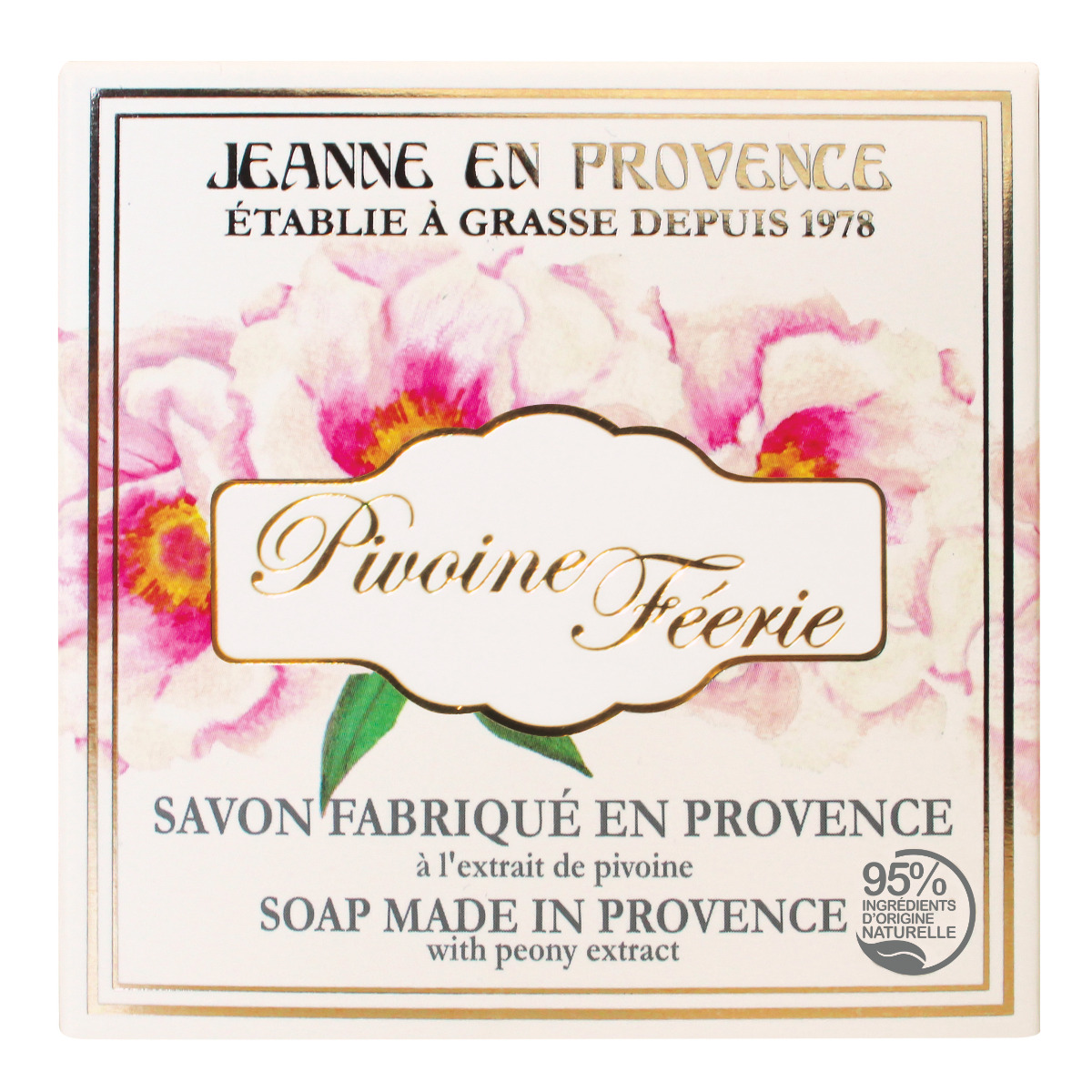 Jeanne en Provence Mýdlo Pivoňka 100 g Jeanne en Provence