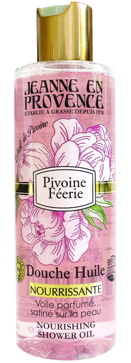 Jeanne en Provence Výživný sprchový olej Pivoňková víla 250 ml Jeanne en Provence